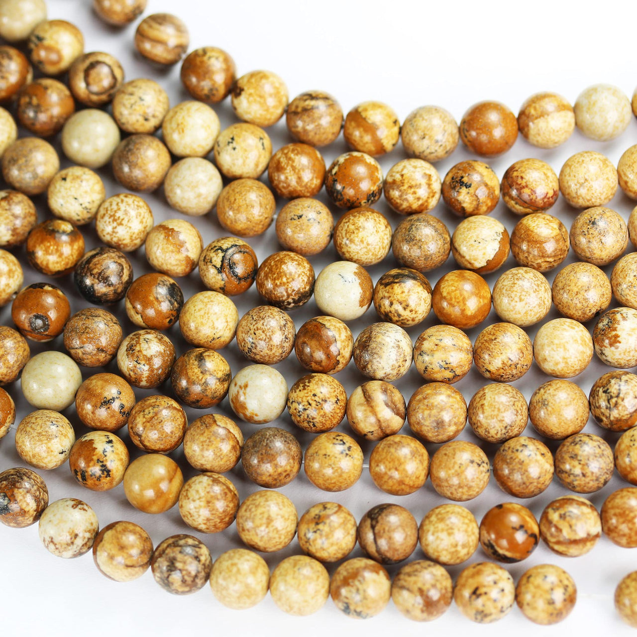 8mm Jasper Beads Natural Gemstone Beads for Jewelry Making Energy Healing Crystals Jewelry Chakra Crystal Jewerly Beading Supplies 15.5inch About 46-48 Beads Picture Jasper 8MM