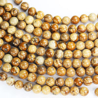 8mm Jasper Beads Natural Gemstone Beads for Jewelry Making Energy Healing Crystals Jewelry Chakra Crystal Jewerly Beading Supplies 15.5inch About 46-48 Beads Picture Jasper 8MM