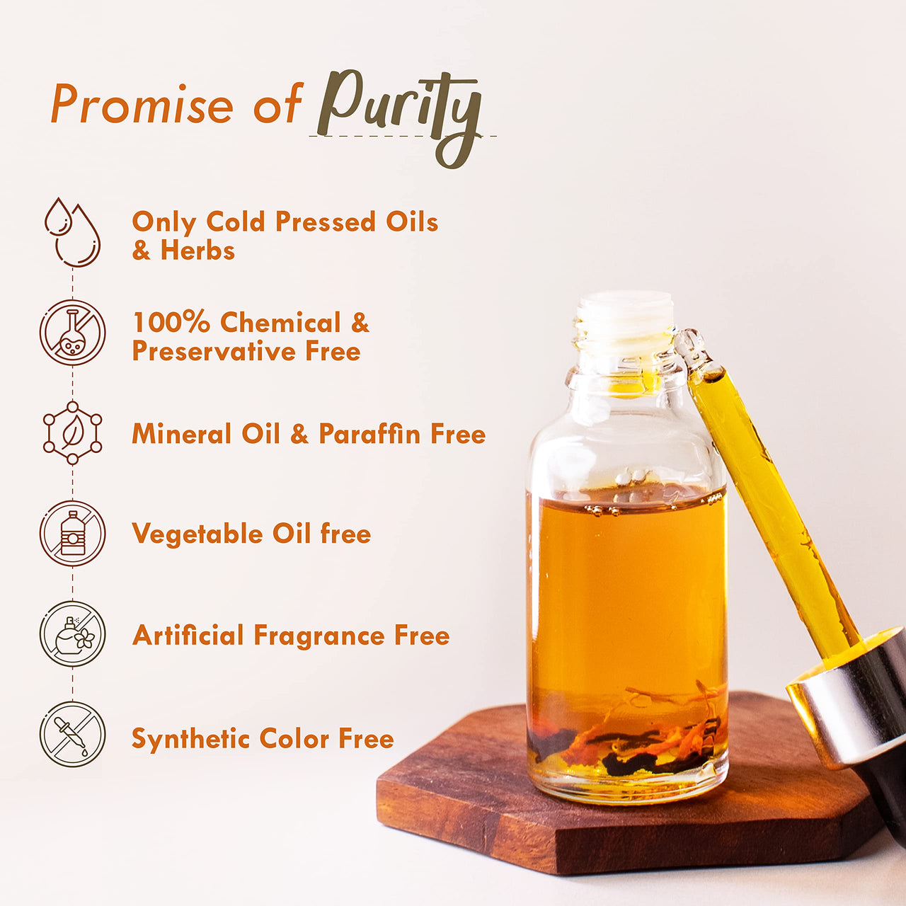 Nat Habit Clove Marigold Mukhalaya, Face Oil For Acne Control, with Blend of 13 Cold Pressed Oils For Natural Oily Skin Condition & Balance Sebum Secretion, No Mineral Oil or Chemical (30ml)