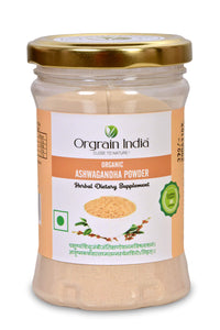 Orgrain India Organic Ashwagandha Root Powder 200g (Pack of 2 * 100g) |