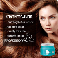 PROFESSIONAL FEEL Keratin Hair Spa Treatment, Real Deep Conditioning Repair Treatment For Frizz Free Hair Care With Smooth -180 G, 1 Count