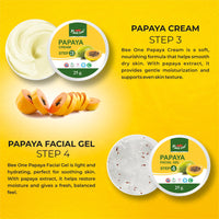 Bee One Facial Kit for Radiant Skin and Youthful Glow 125g Beeone Fights pigmentation and prevents Acne | Suitable for All Skin Types | Get upto 5 uses in this 1 Kit (Papaya)