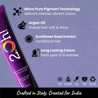 2.Oh! Italian- Cerulean Blue Hair Color For Women & Men | Ammonia-Free DIY Semi Permanent Hair Color | Enriched with Argan Oil | Lasts upto 5-6 Washes | Pack of 2