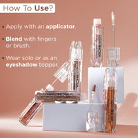 Hilary Rhoda Showstopper Liquid Eyeshadow | Gel-Based Formula | Shimmer Finish | Highly Pigmented | Blends Easily | Create Versatile Looks | 2ml (Desert Gold - Shade 02)