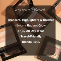 Hilary Rhoda Shimmer Bricks Highlighter Palette | Bronzers, Highlighters & Blushes | Highly Pigmented | Long Lasting & Illuminating Glow - 8.1g (Shade - 06)