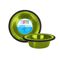 Platinum Pets SwitchIN Stainless Steel Cat/Dog Bowl, Corona Lime, Medium