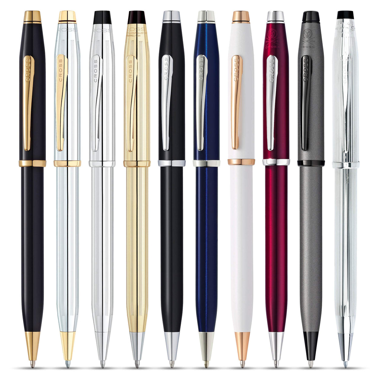 Cross Century II Refillable Ballpoint Pen, Medium Ballpen, Includes Premium Gift Box - Lustrous Chrome