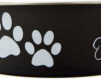 Loving Pets - Bella Bowls - Dog Food Water Bowl No Tip Stainless Steel Pet Bowl No Skid Spill Proof (Large, Espresso Brown)