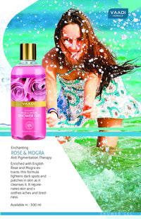 Vaadi Herbals Shower Gel, Enchanting Rose and Mogra, 300ml