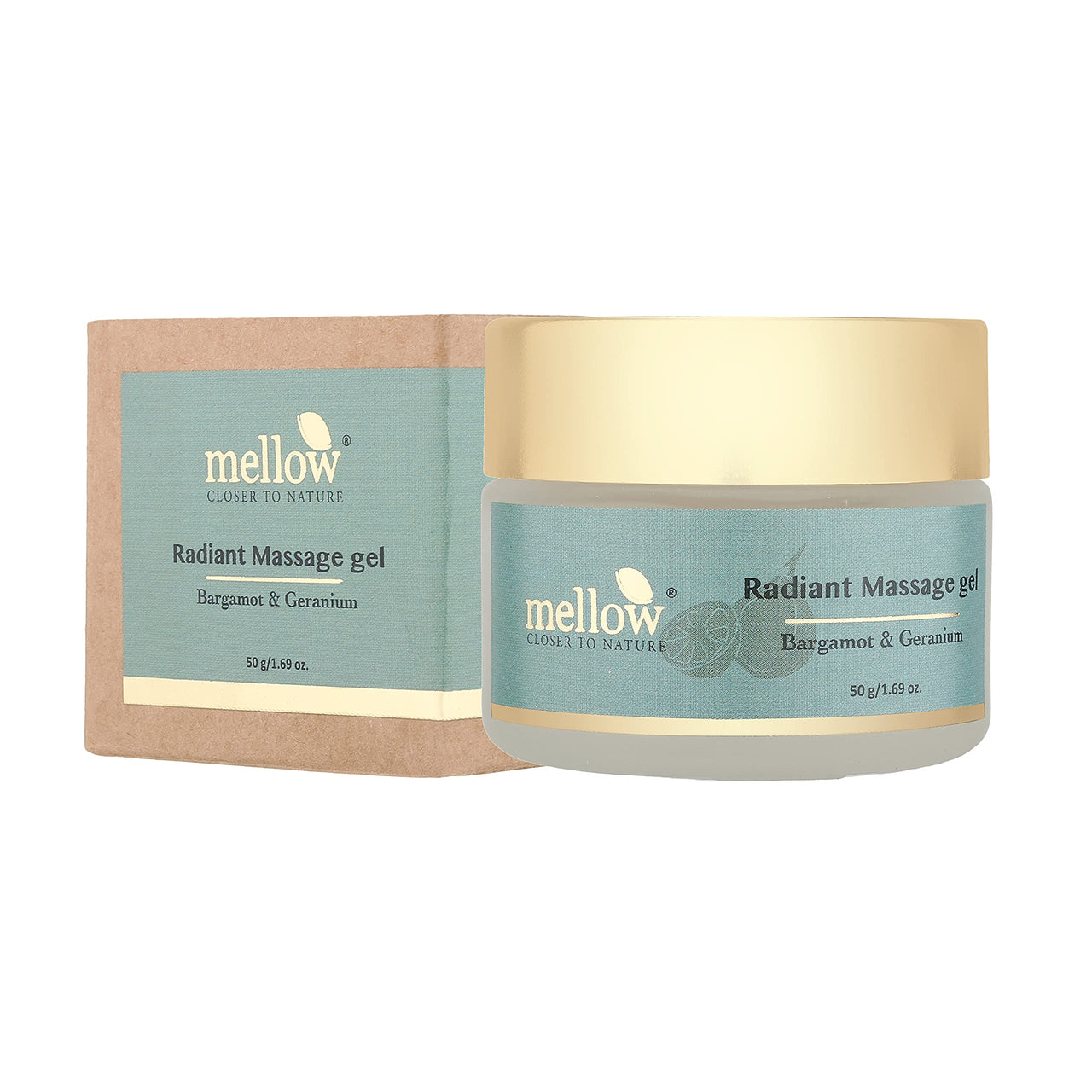 Mellow Herbals Facial Massage Gel | Ayurvedic Glow Boost for Oily & Acne-Prone Skin | Tightens, Hydrates & Revitalizes with Bergamot, Germanium Oil & Neem | Paraben-Free | 50g