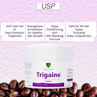Trigaine Caffeine Hair Fall Control Mask | 200ml | Anti-Hair Fall & Root Energizer Treatment with Saw Palmetto & Ginseng | Strengthening & Hydrating Scalp Health, Hair Growth, & Deep Conditioning