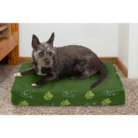 Furhaven Water-Resistant Cooling Gel Dog Bed for Small Dogs w/ Removable Washable Cover, For Dogs Up to 20 lbs - Indoor/Outdoor Garden Print Mattress - Jungle Green, Small Water-Resistant Garden Print (Jungle Green) 20.0