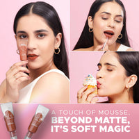 Hilary Rhoda Touch Of Mousse Lipstick | Matte Finish & Long Lasting | Infused with Vitamin E | Weightless & Liquid Lipstick with Mousse Finish | Smudge & Water Proof | Vegan - 5ml (Pink Casual - Shade 03)