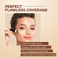 ZM Zayn & Myza Hydra Matte Foundation | Buildable Coverage | Foundation for Face Makeup | Non-clogging, All Skin Types, with Hyaluronic Acid & Niacinamide - (Medium Beige, 30 gm)