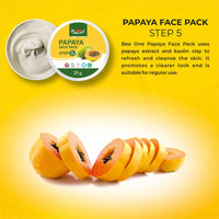 Bee One Facial Kit for Radiant Skin and Youthful Glow 125g Beeone Fights pigmentation and prevents Acne | Suitable for All Skin Types | Get upto 5 uses in this 1 Kit (Papaya)