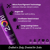 2.Oh! Italian- Purple Hair Color For Women & Men | Ammonia-Free DIY Semi Permanent Hair Color | Enriched with Argan Oil | Lasts upto 12-15 Washes | Pack of 2