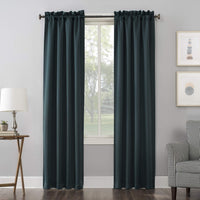 Sun Zero Easton Energy Saving Blackout Rod Pocket Curtain Panel, 40