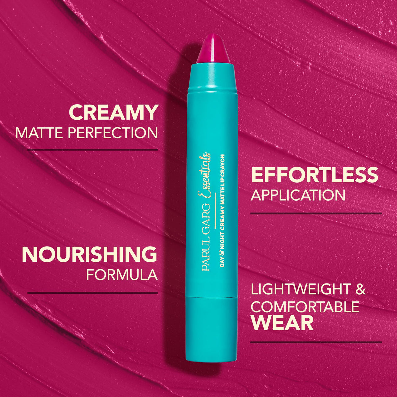 Parul Garg Beauty Creamy Matte Lip Crayon | Soft Matte & Hydrating Formula with Almond Oil & Vitamin E | Rich Pigment & Comfortable Wear | 100% Vegan (Boss Babe 45)
