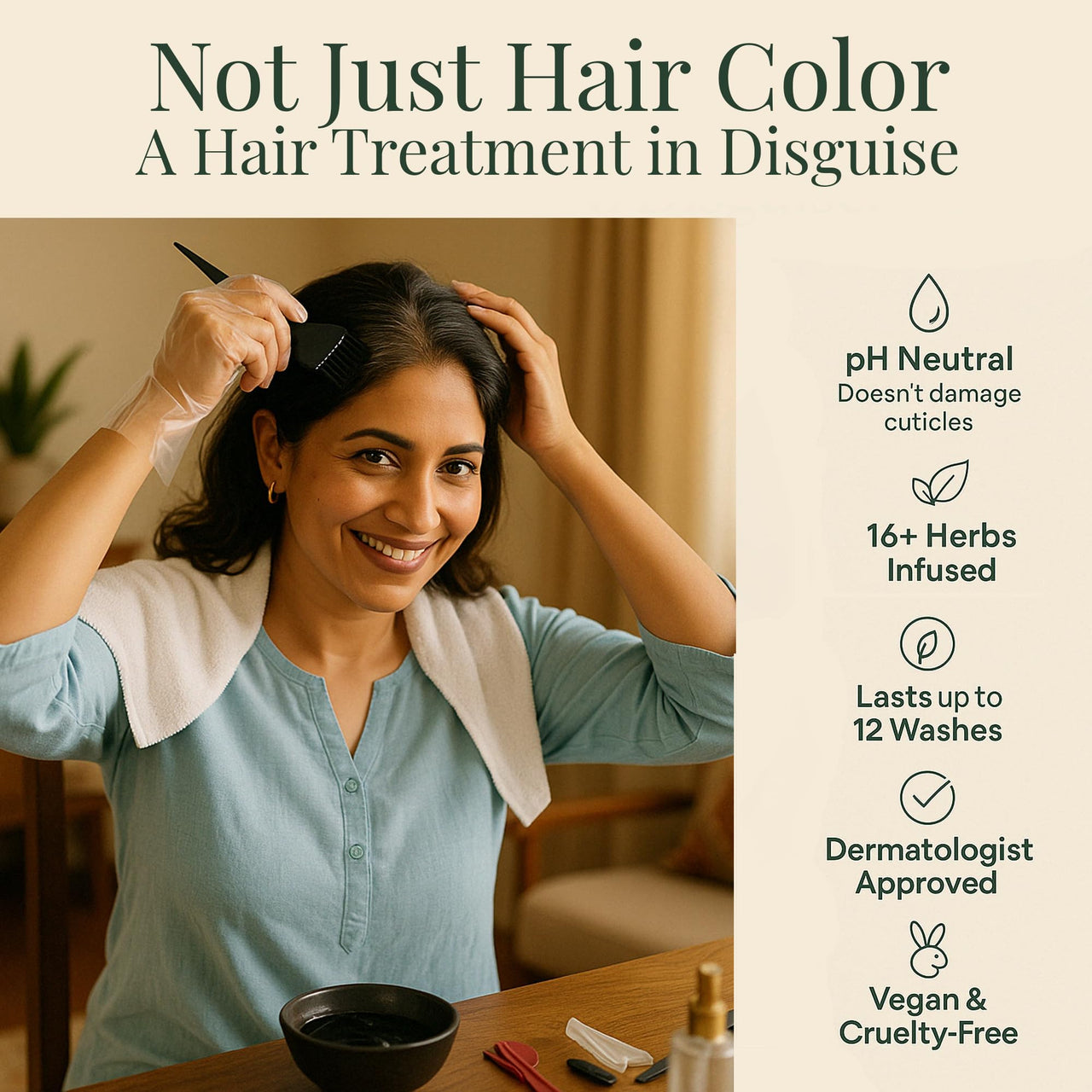 SACRED HERBS Ammonia & PPD Free Organic Gel Hair Color | pH Neutral | Long Lasting Colour with 100% Grey Coverage | Conditioning & Damage Free Natural Hair Coloring for Men & Women Burgundy 3.60 - 240ml+20gm
