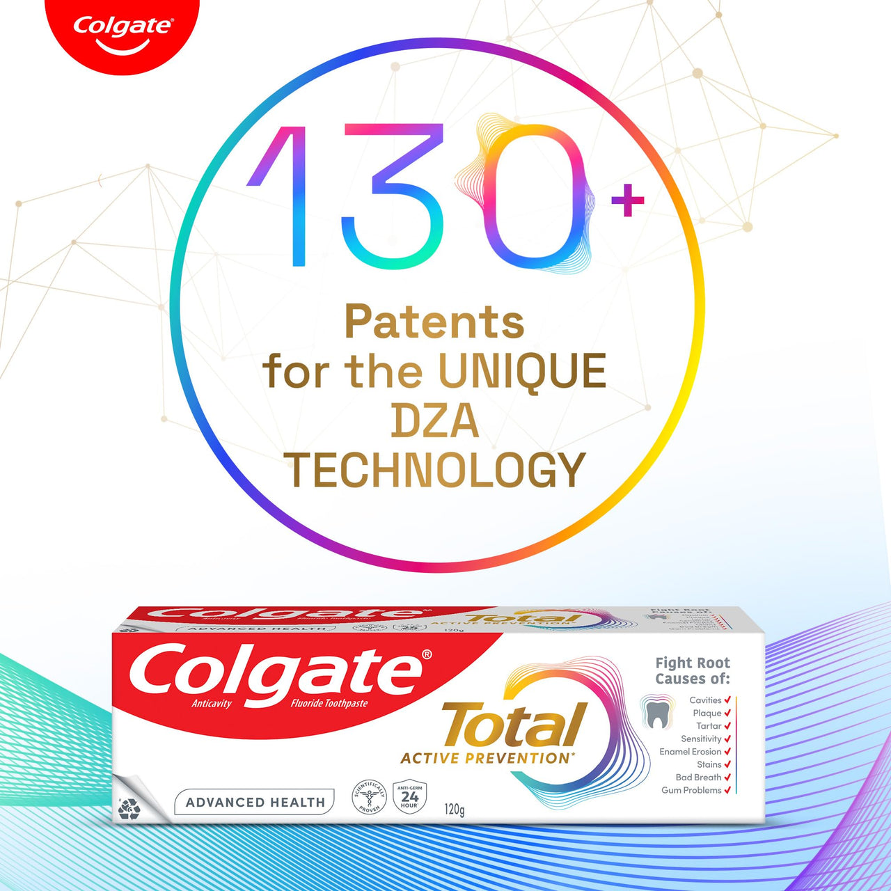 Colgate Total Advanced Health Anti-germ Toothpaste, 480g, Tooth Paste with 12-Hour Anti-Germ Protection, Whole Mouth Health (Combo Pack Offer)