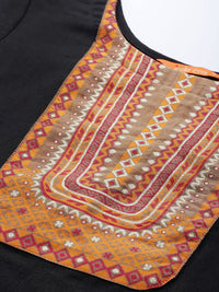 INDO ERA Women's  Solid Cotton Blend Straight Kurta Palazzo With Dupatta Set