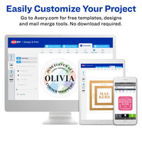 Avery Print-to-The-Edge Printable Address Labels with Sure Feed, 1-1/4