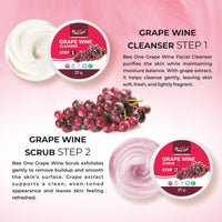 Bee One Grape Wine Facial Kit 125g | All Skin Types Skin For Women Prevents from Anti Aging Glowing Skin