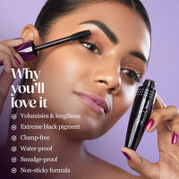 Hilary Rhoda Extreme Lashes Mascara | Volumizing & Lengthening Mascara | Waterproof & Long Lasting |Clump-free Formula | Smudge-Proof & Non-sticky Mascara | 12ml