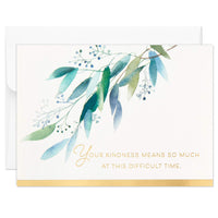 Hallmark Funeral Thank You Cards Assortment, Watercolor Flowers (50 Thank You for Your Sympathy Cards with Envelopes)