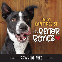 ZEUS Better Bones Dog Treats, Rawhide Free Healthy Dog Treats, Peanut Butter, Chicken-Wrapped Mini Dog Bones, 12 Count, 92749