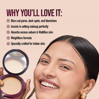 Hilary Rhoda The Setting Duo Compact & Loose Powder | 2-in-1 Compact & Loose Powder | | Matte Finish | Blends Effortlessly | Oil Control Compact | 32g (Ivory | Shade 01)
