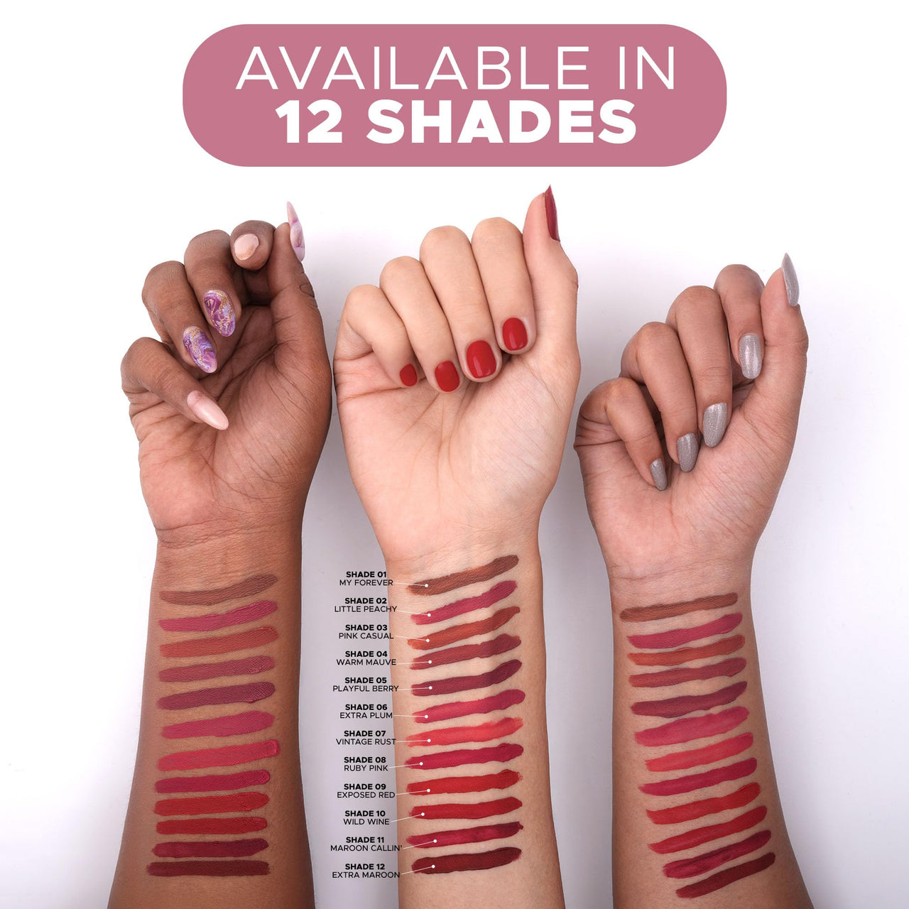 Hilary Rhoda Touch Of Mousse Lipstick | Matte Finish & Long Lasting | Infused with Vitamin E | Weightless & Liquid Lipstick with Mousse Finish | Smudge & Water Proof | Vegan - 5ml (My Forever - Shade 01)
