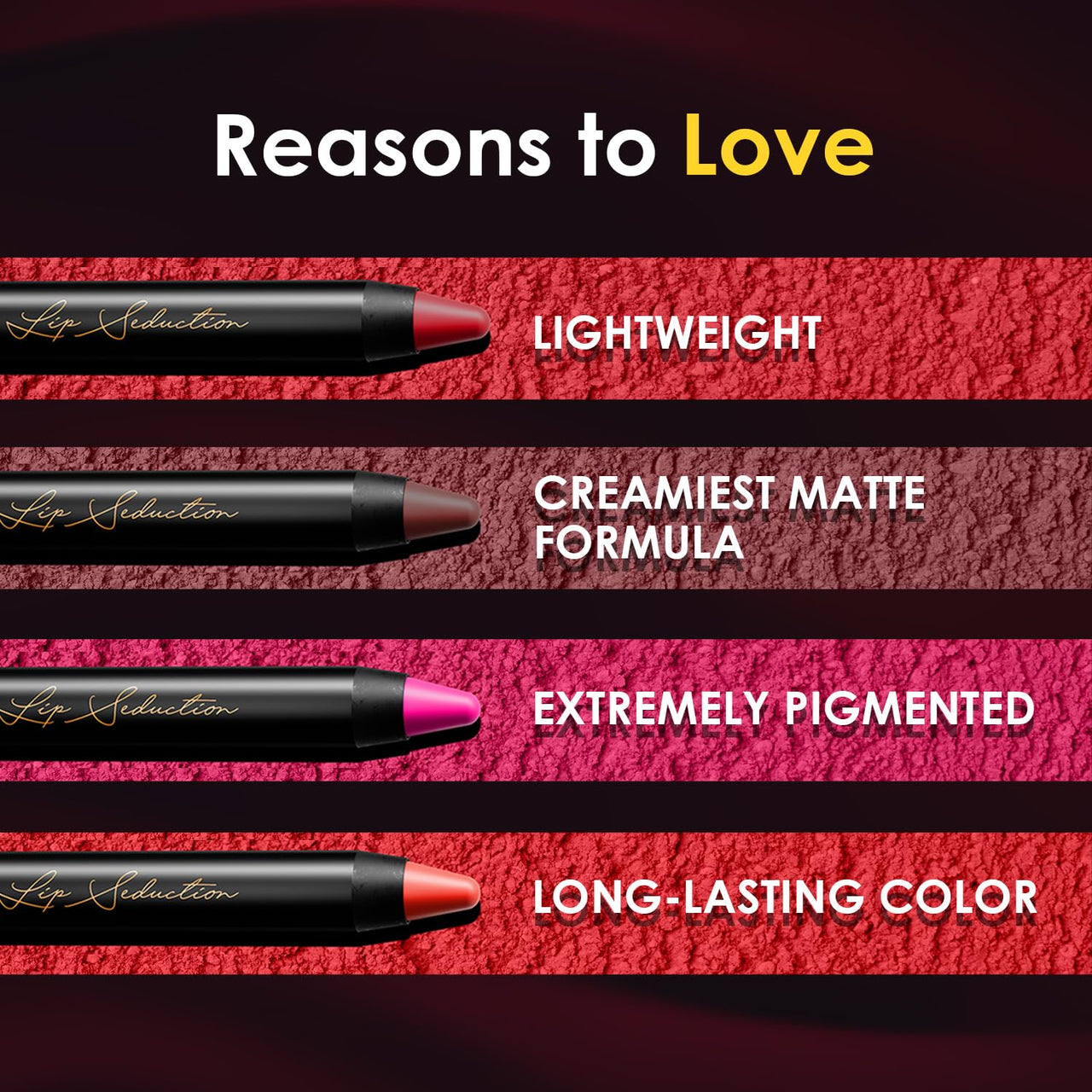 Glam21 Lip Seduction Non- Transfer Crayon Lipstick up to 12 Hours Stay | Lightweight & Longlasting|Creamy Matte | Smudge Proof - 2.8gm|Purple Mousse|12