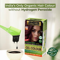 INDUS VALLEY Damage Free Natural Gel Hair Colour for Women | Ammonia & PPD Free Organic Hair Colour with 100% Grey Coverage, Long Lasting Conditioning Hair Color | Burgundy 3.6-220 ml