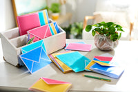 American Greetings Pastel Stationery Sheets and Colored Envelopes (80-Count) pastel purple, goldenrod, aqua, pink