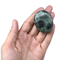 Kambaba Jasper Palm Stone - Hot Massage Worry Stone for Natural Body Chakra Balancing, Reiki Healing and Crystal Grid Kambaba Jasper