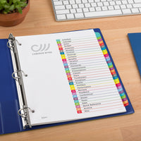 Avery 1-31 Tab Dividers for 3 Ring Binders, Customizable Table of Contents, Multicolor Tabs, 1 Set (11846)