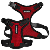 Voyager Step-in Lock Pet Harness - All Weather Mesh, Adjustable Step in Harness for Cats and Dogs by Best Pet Supplies - Red/Black Trim, XS Harness (Red/Black Trim) XS (Chest: 13 - 16