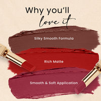 Seven Seas Matte With You Long Lasting Lipstick | Smooth Application |Transferproof & Smudge Proof | Highly Pigmented Lipstick for Women (Leather)