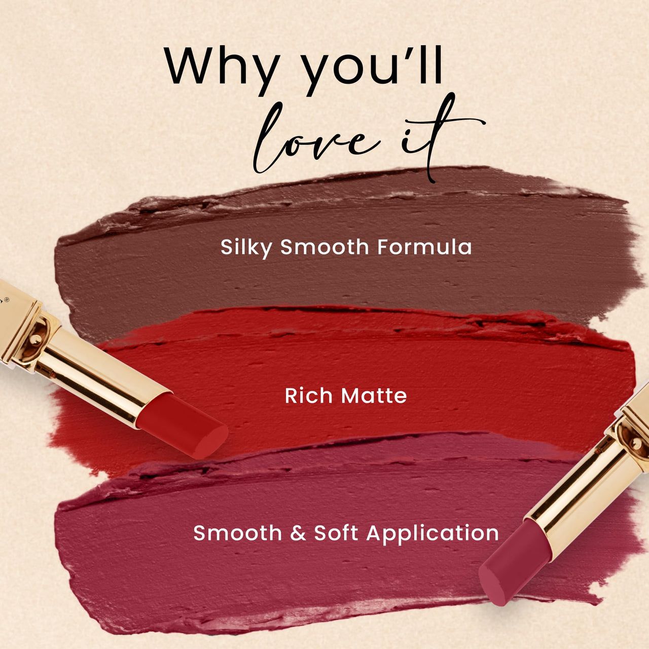 Seven Seas Matte With You Long Lasting Lipstick | Smooth Application |Transferproof & Smudge Proof | Highly Pigmented Lipstick for Women (Paprika)