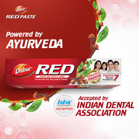 Dabur Red Toothpaste - 600g (150g x 4) | World's No.1 Ayurvedic Paste | Provides Germ Protection, Cavity Protection, Plaque Removal | Prevents Gum Bleeding, Yellow Teeth, Toothache, Bad Breath