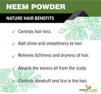 The Forest Herbs Natural Care From Nature 100% Pure Neem Leaves Powder 200 Grams (Sun Dried & Stemless) for Face, Skin, Hair Growth Pack