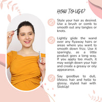 SLICKUP Anti Flyaway Hair Wand, Hair Finishing Stick for Frizzy Hair, Flyaway Hair Stick, Hair Stick for Women, Baby Hair Fixer, Hair Setting & Fixing Stick for Smooth Styling,Liquid