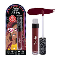Dazller All Day Lip Colour Quick Dry | Long-Stay | Lightweight | Matte Lipstick for Women | Enriched with Kokum Butter 6g (QDLC030 - Deep Burgundy, Quick Dry)