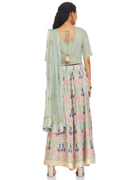 W for Woman Women's  Synthetic Salwar Suit Set