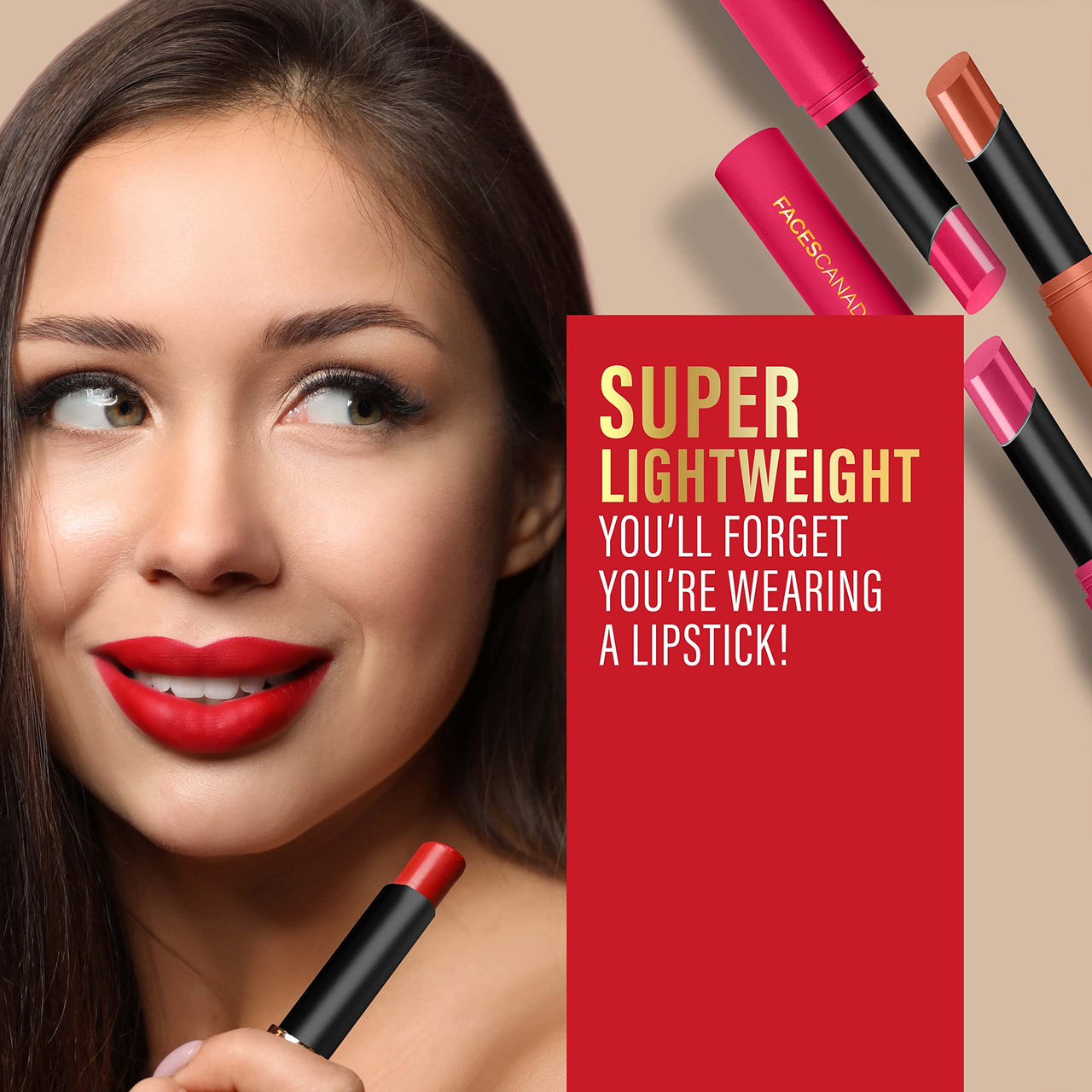FACESCANADA Long Stay 3-In-1 Matte Lipstick - Sinful Peach 05, 2 Gm