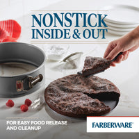 Farberware Bakeware Springform Baking Pan, Round Nonstick Cheesecake Pan - 9 Inch, Gray Dark Gray