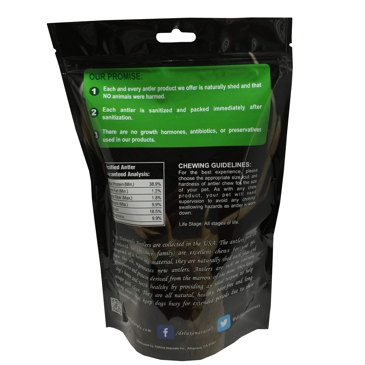 Elk Antler Chews for Dogs | Naturally Shed USA Collected Elk Antlers | All Natural A-Grade Premium Elk Antler Dog Chews | Product of USA, 4-Pack Medium Whole Medium (Pack of 4)