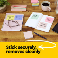 Post-it Notes, 1/3/8 x 1 7/8 in, 24 Sticky Notes Pads, 100 Sheets per Pad, Canary Yellow, The Original Post-it Note, New Year Organization or Second Semester School Supplies