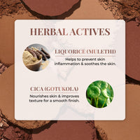Just Herbs Nourishing Pressed Bronzer Liquorice + Cica for Face Makeup 3.5g (Honey, 3.5)